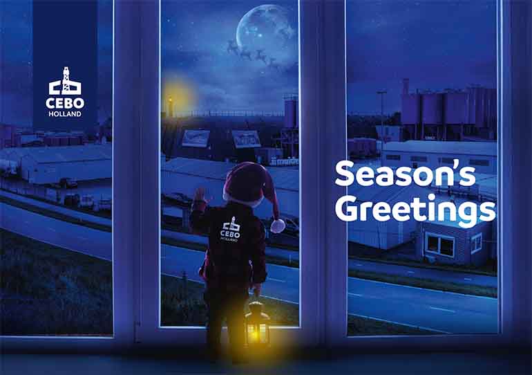 Zakelijke kerstkaart voorbeeld cebo