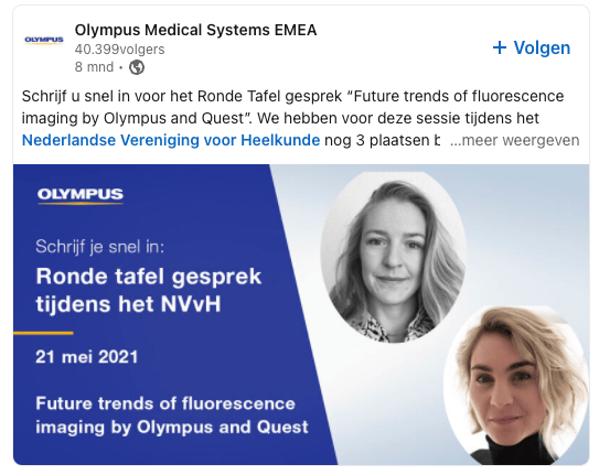 Engagement creëren via social media in een B2B omgeving.