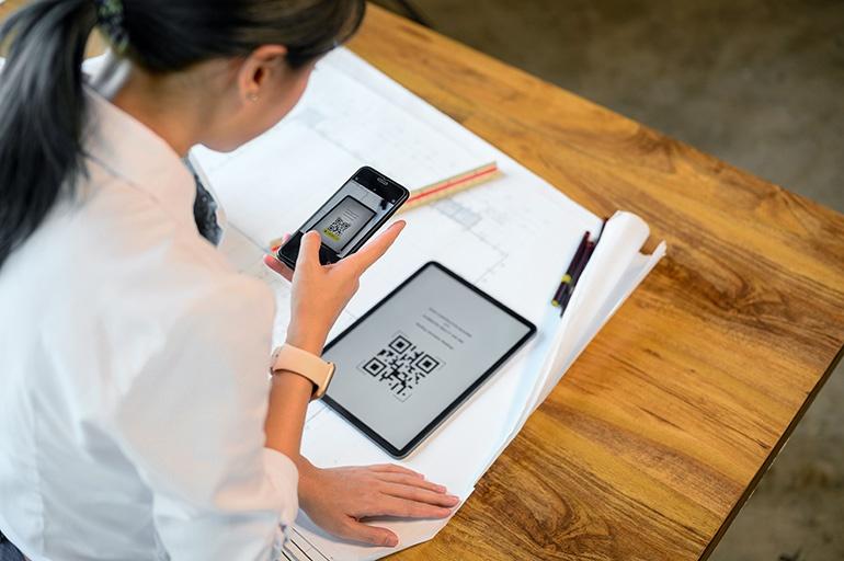 qr code on ipad