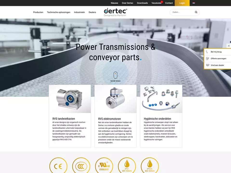 Dertec website