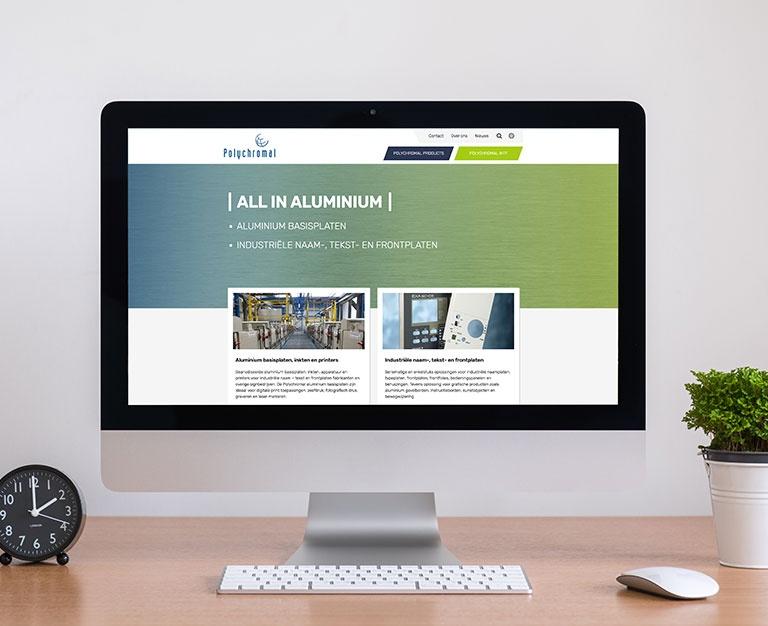 Moderne website met twee divisies