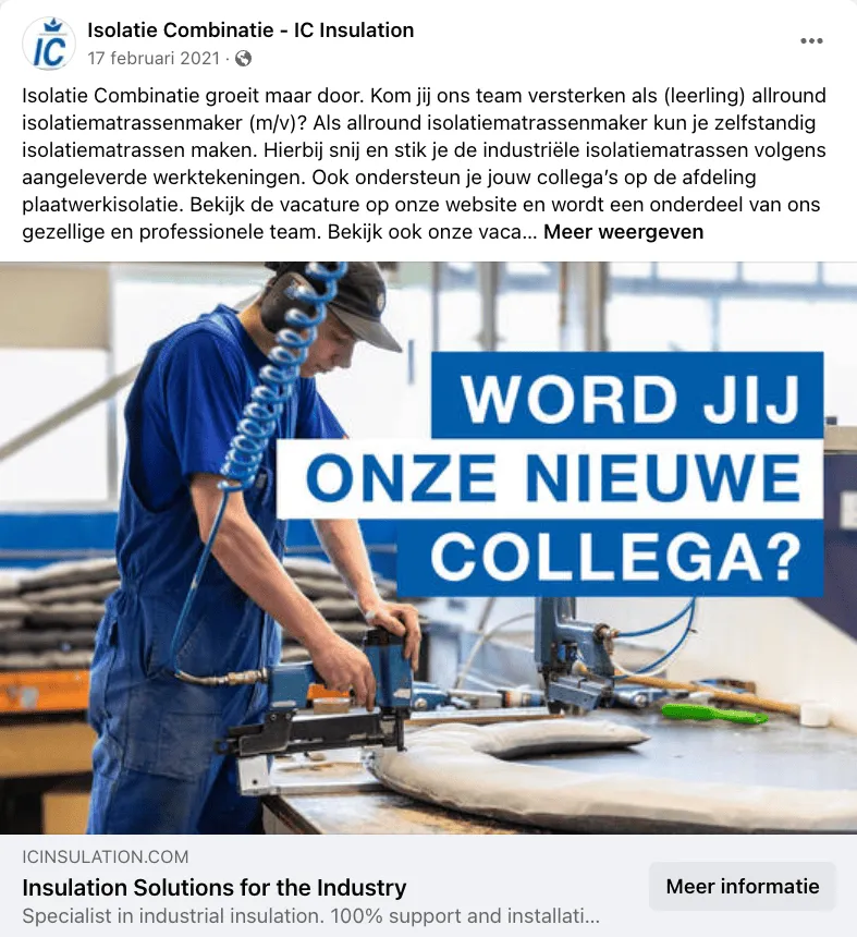 Facebook als social media kanaal in een B2B omgeving